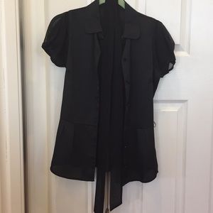 Flirty black blouse